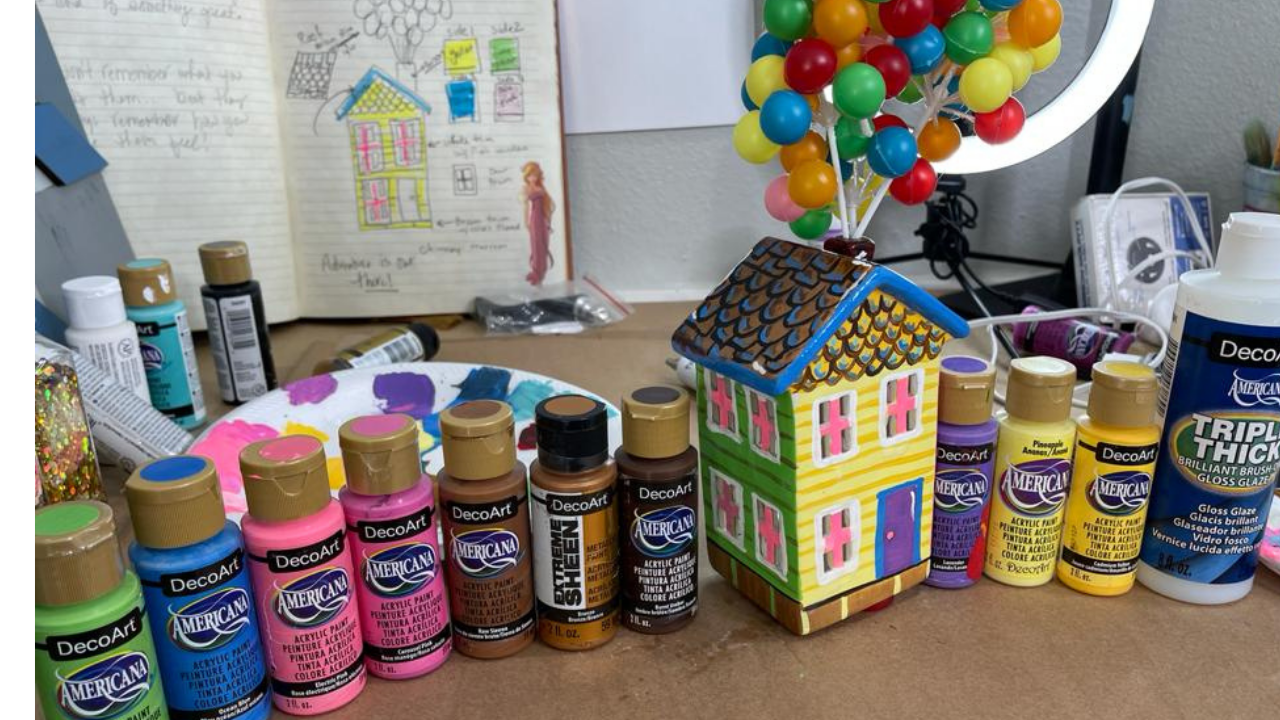 DIY Easy to Paint Ceramic | Adorable Little House with Balloons - Texas ...