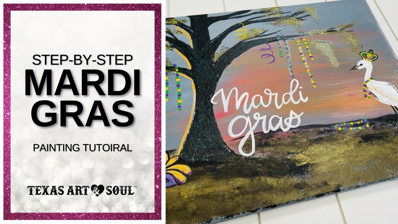 mardi gras ladder paint